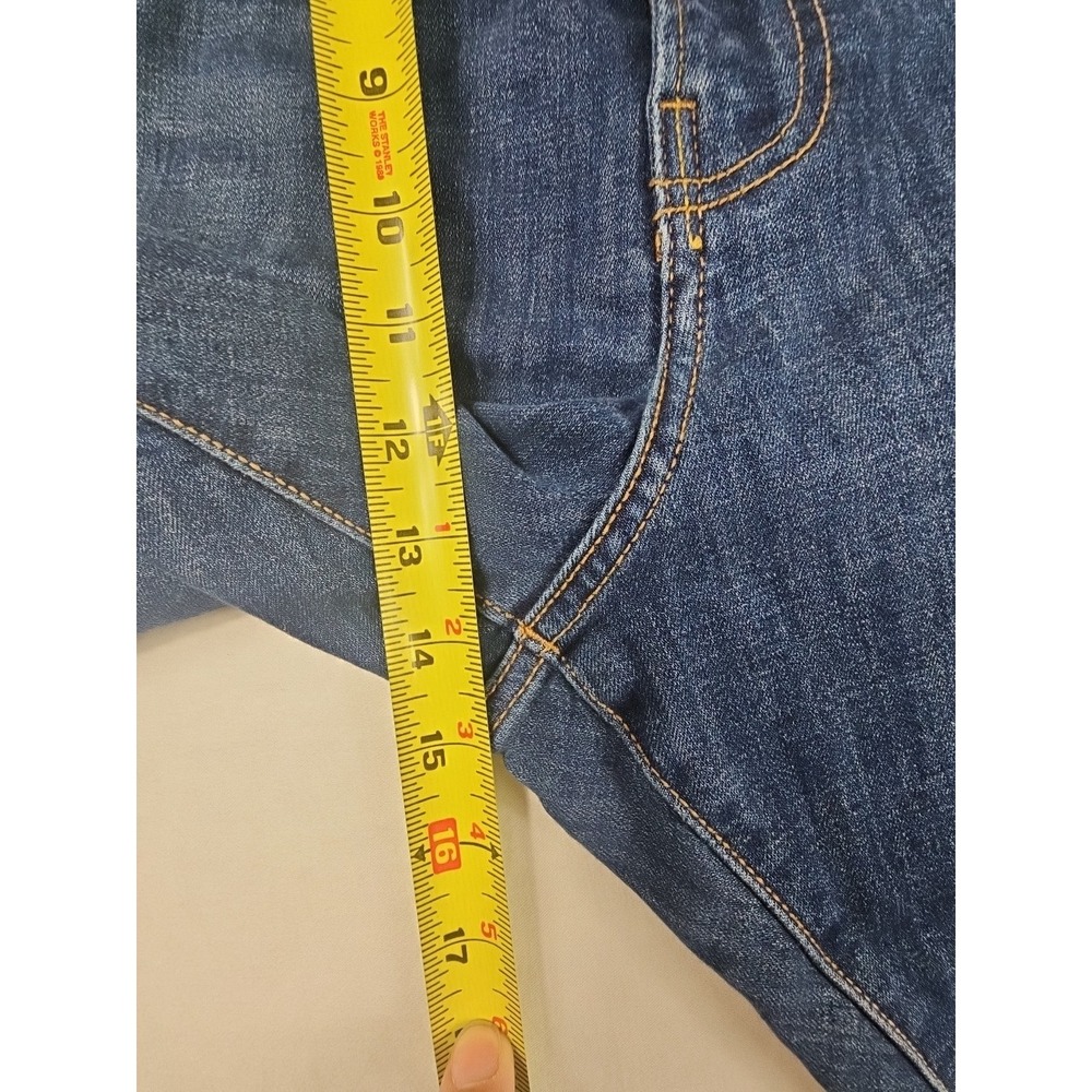 Lucky Brand 411 Athletic Taper Jeans Mens 40x30 Blue Distressed Advanced Stretch - Picture 14 of 16